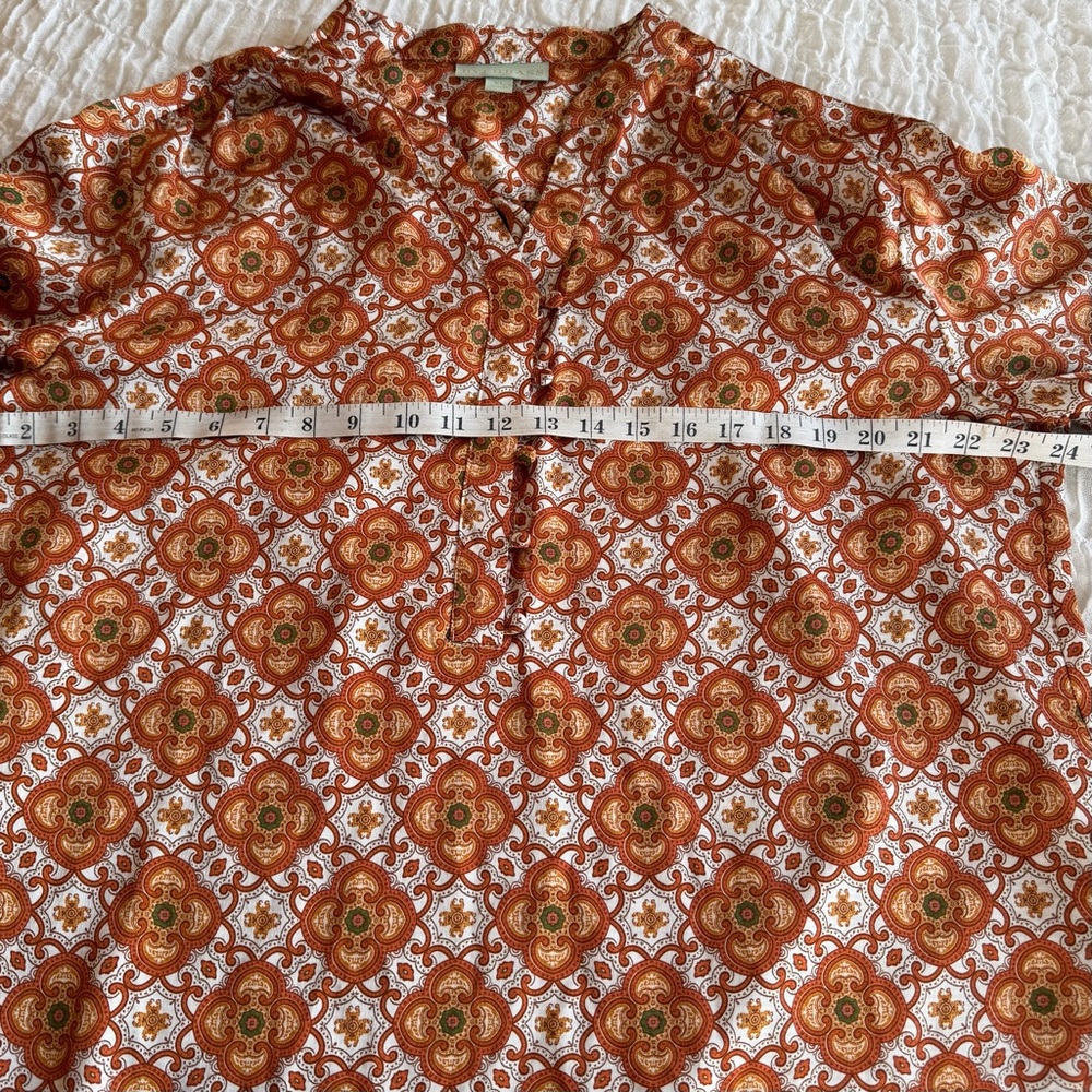 Ryegrass Paisley Checkered Blouse XL - Picture 6 of 10